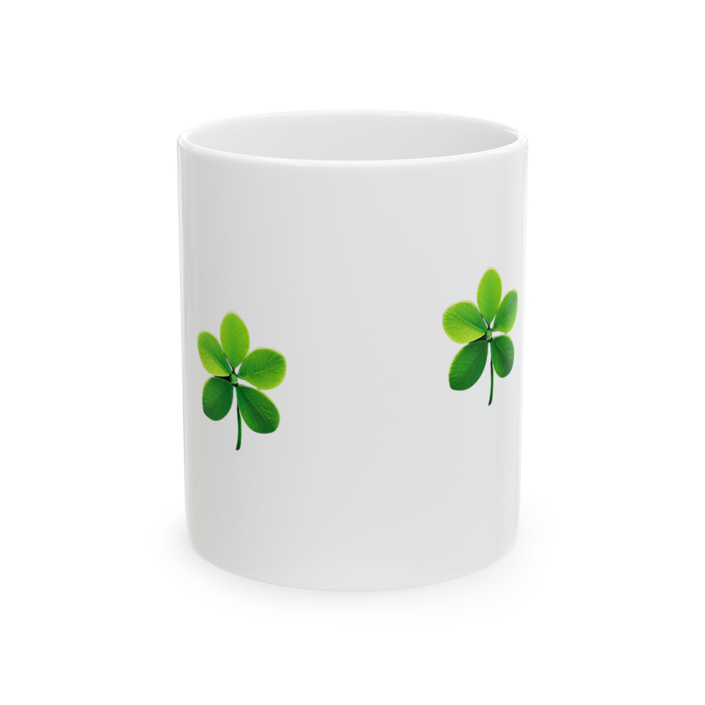 A Green Lucky Clover Ceramic Mug, 11oz