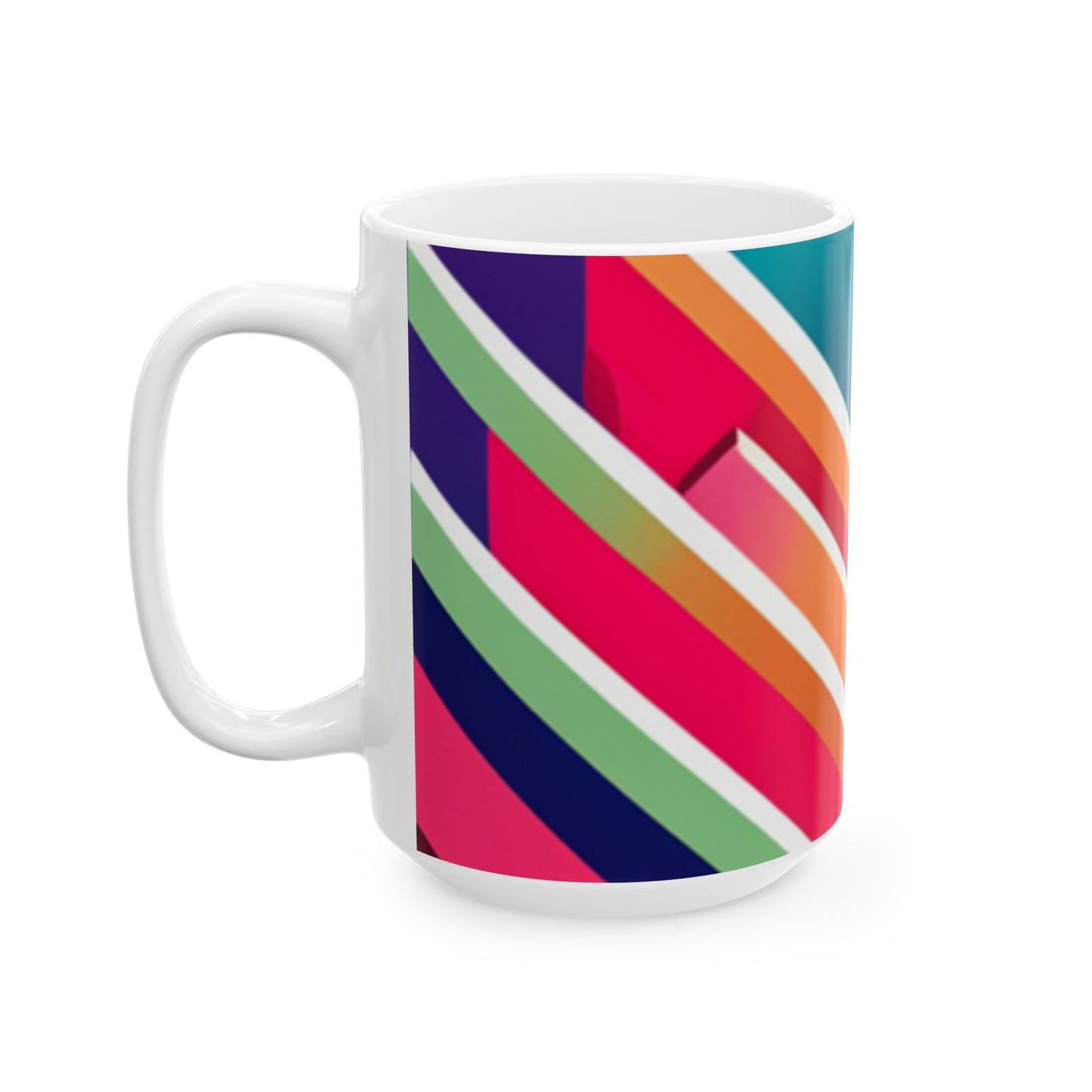 Retro Colors Ceramic Mug, (11oz, 15oz)