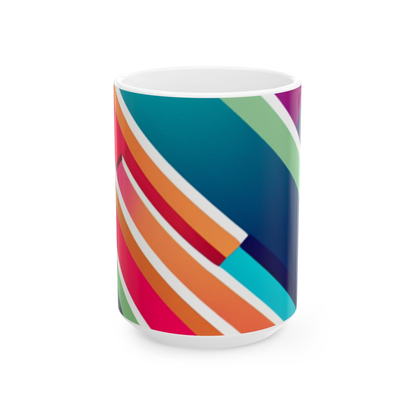 Retro Colors Ceramic Mug, (11oz, 15oz)