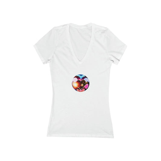 Heartfelt Globe V-Neck T-shirt