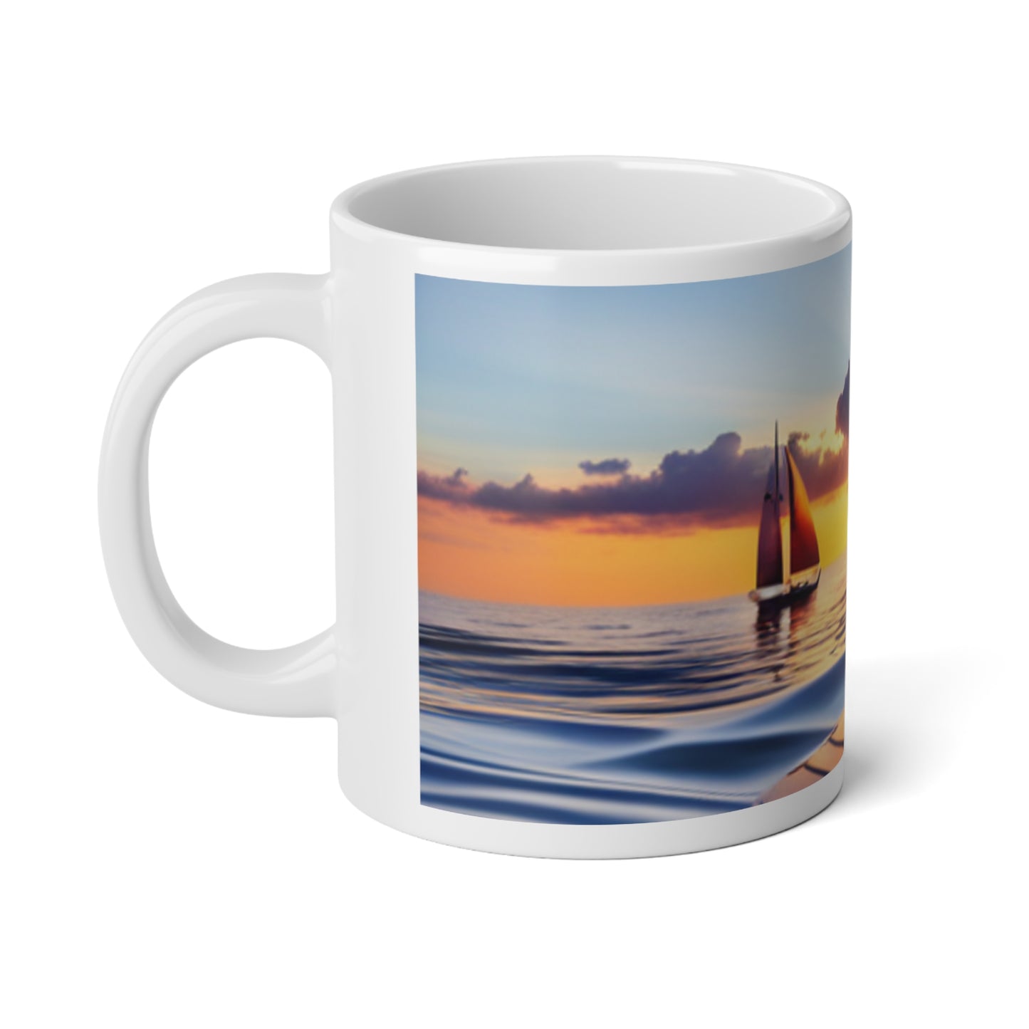 Sailboat serenity Jumbo Mug, 20oz