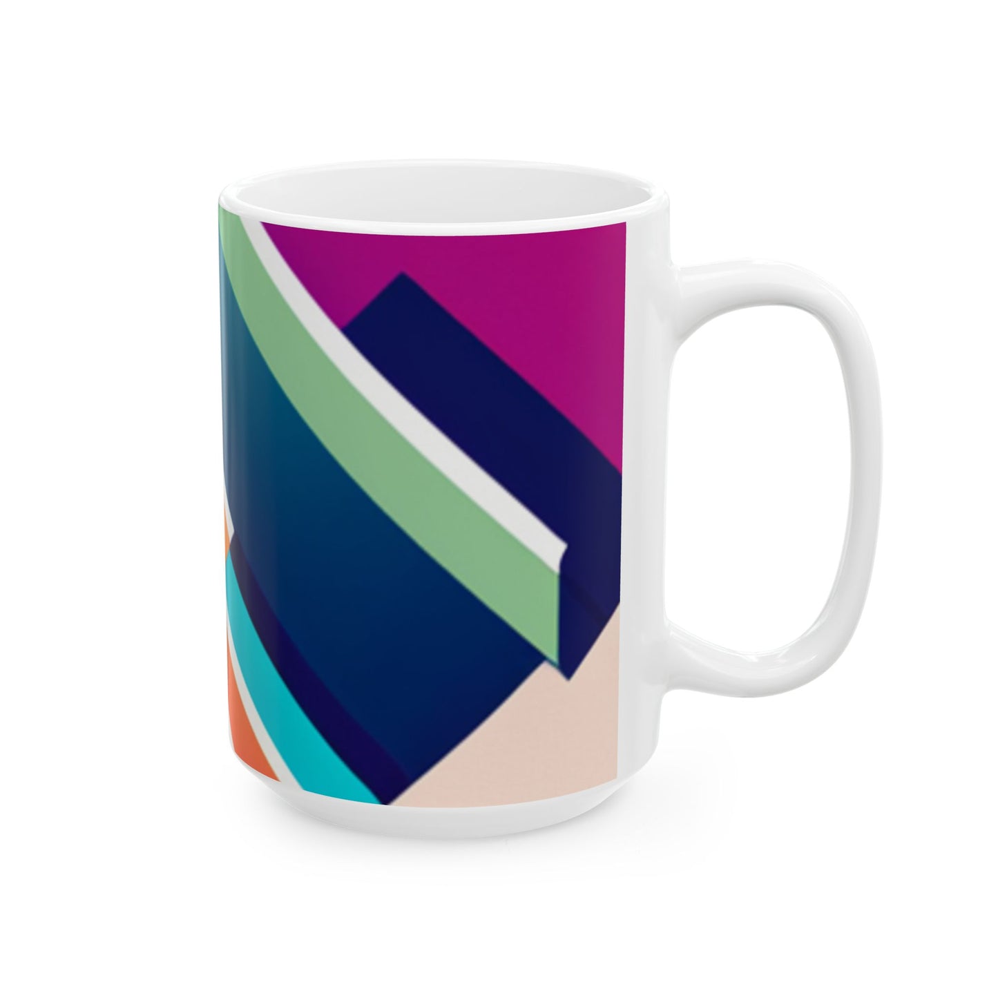 Retro Colors Ceramic Mug, (11oz, 15oz)