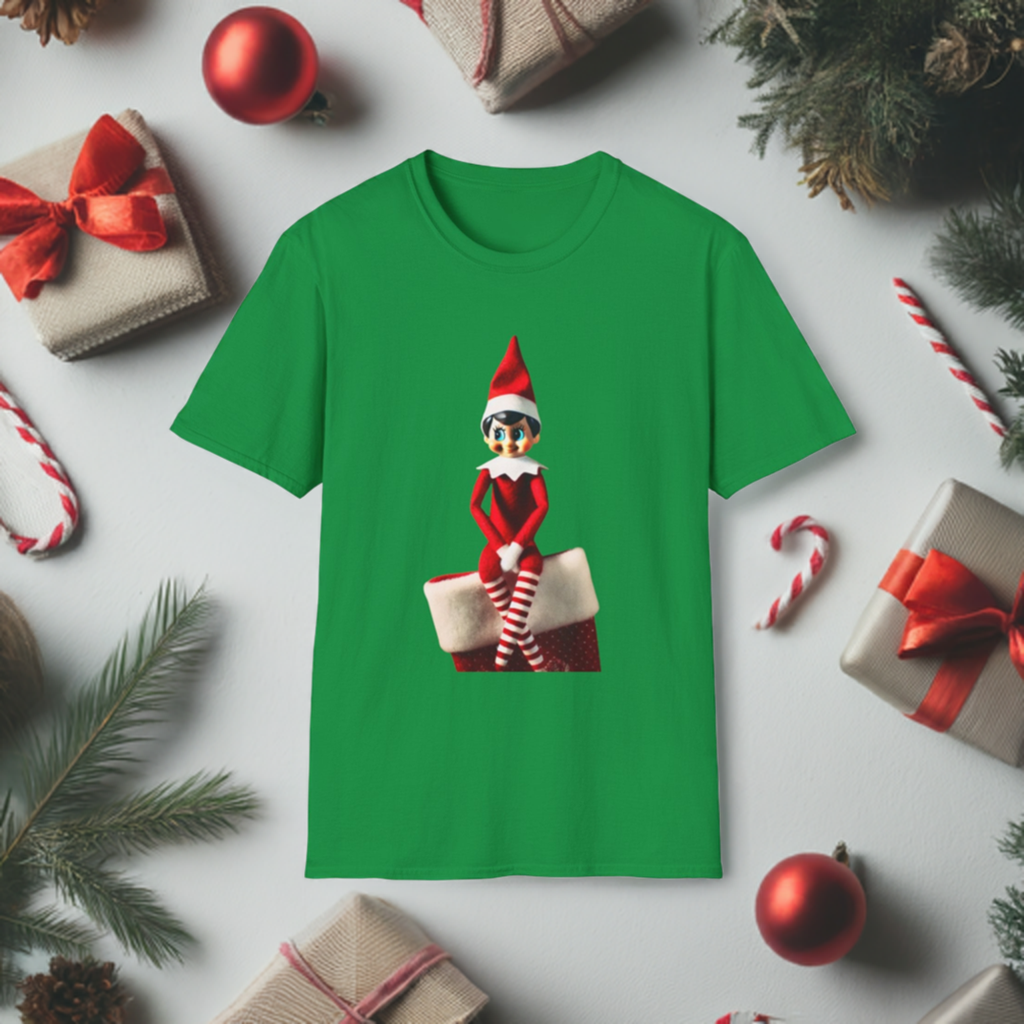 Elf on the shelf t-shirt with presents