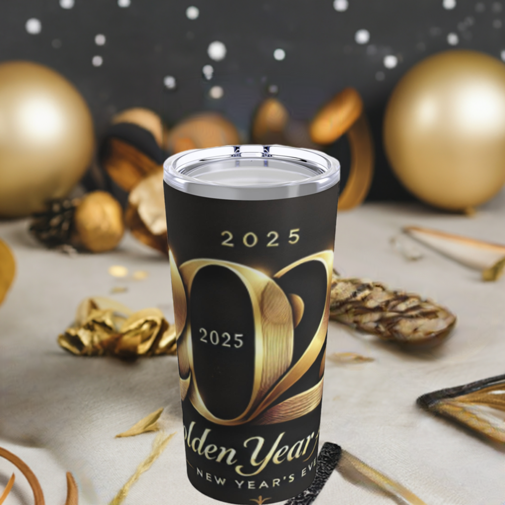 a tumbler for the new year's eve party