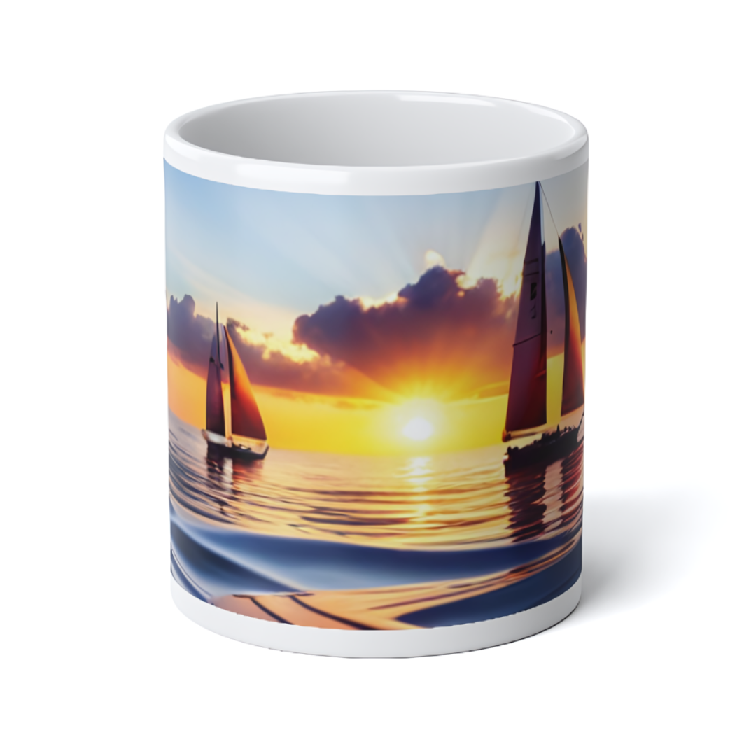 Sailboat serenity Jumbo Mug, 20oz