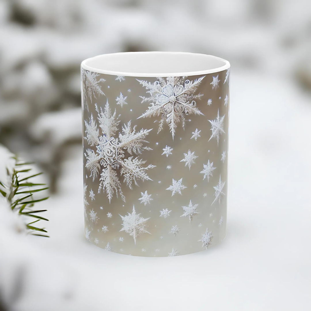 Silver Snowflake Magic Mug (11, 15oz)