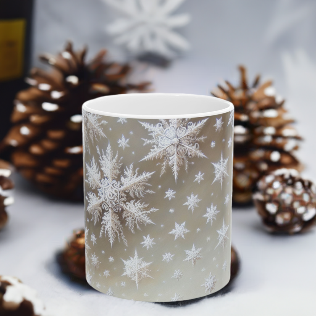 Silver Snowflake Magic Mug (11, 15oz)