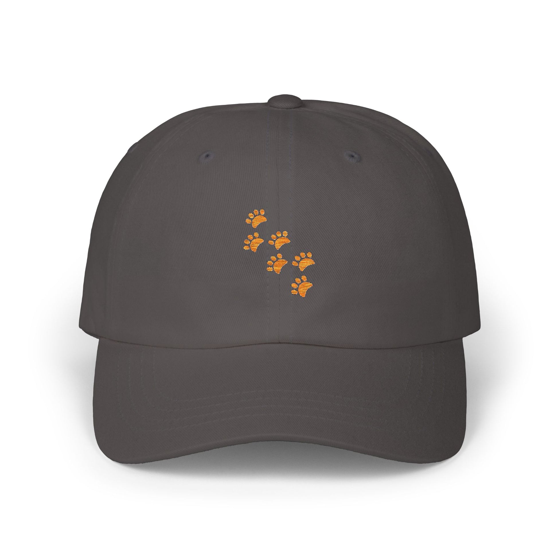 It is a baseball hat with pawprints on it