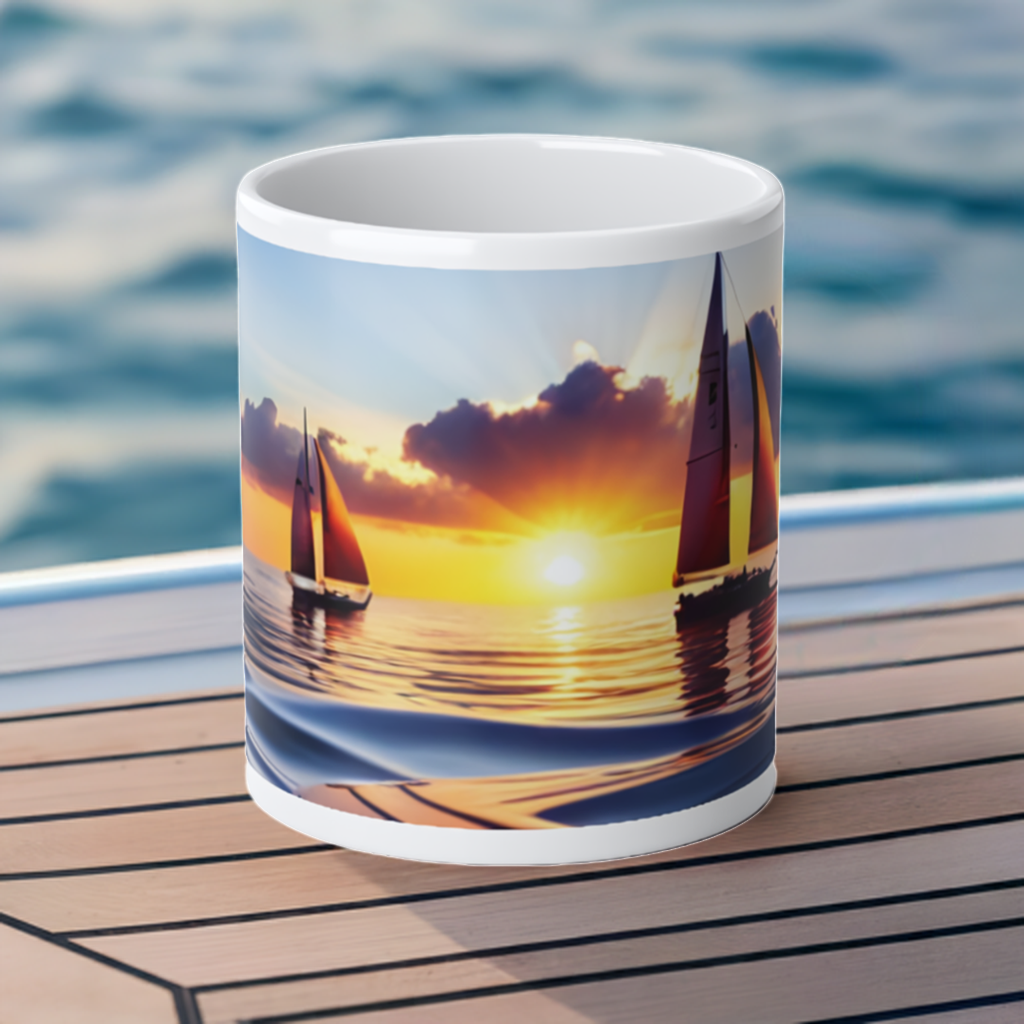 Sailboat serenity Jumbo Mug, 20oz