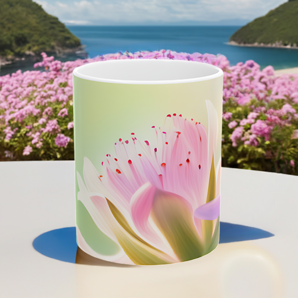 The Elegant Summer Flower Mug, (11oz, 15oz)