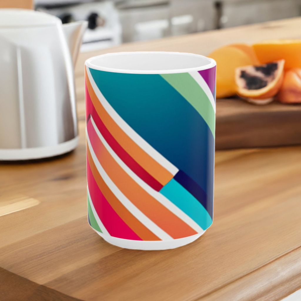 Retro Colors Ceramic Mug, (11oz, 15oz)