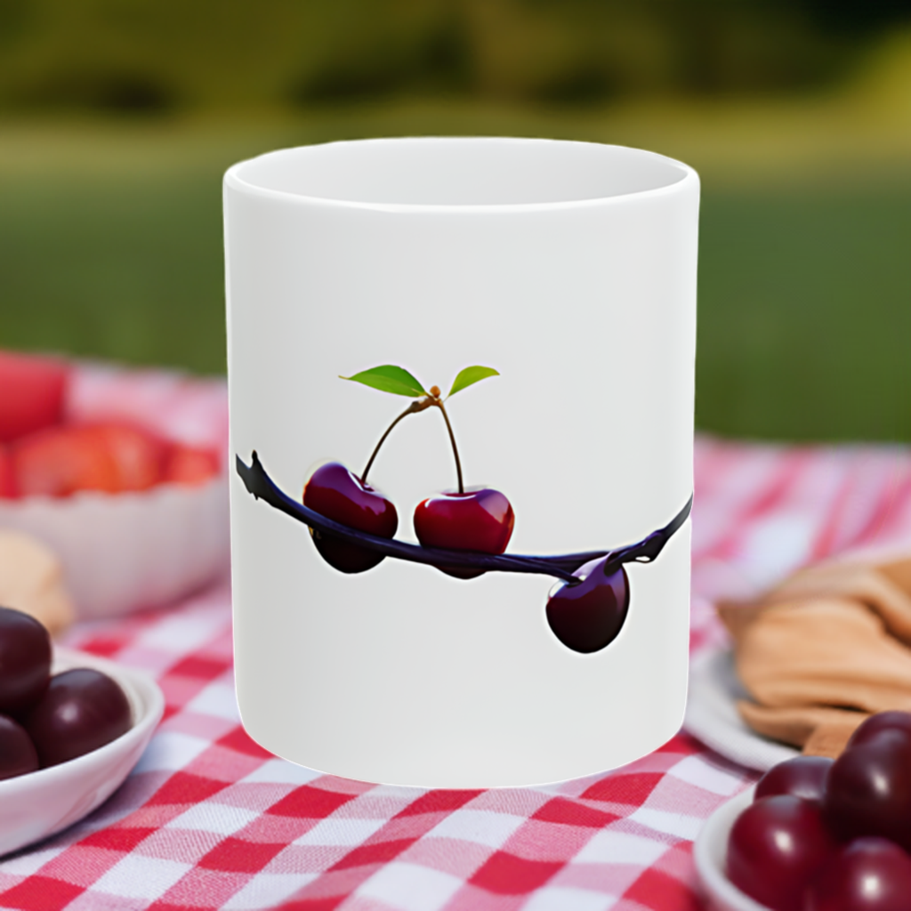 Cherry on the Vine Ceramic Mug, 11oz