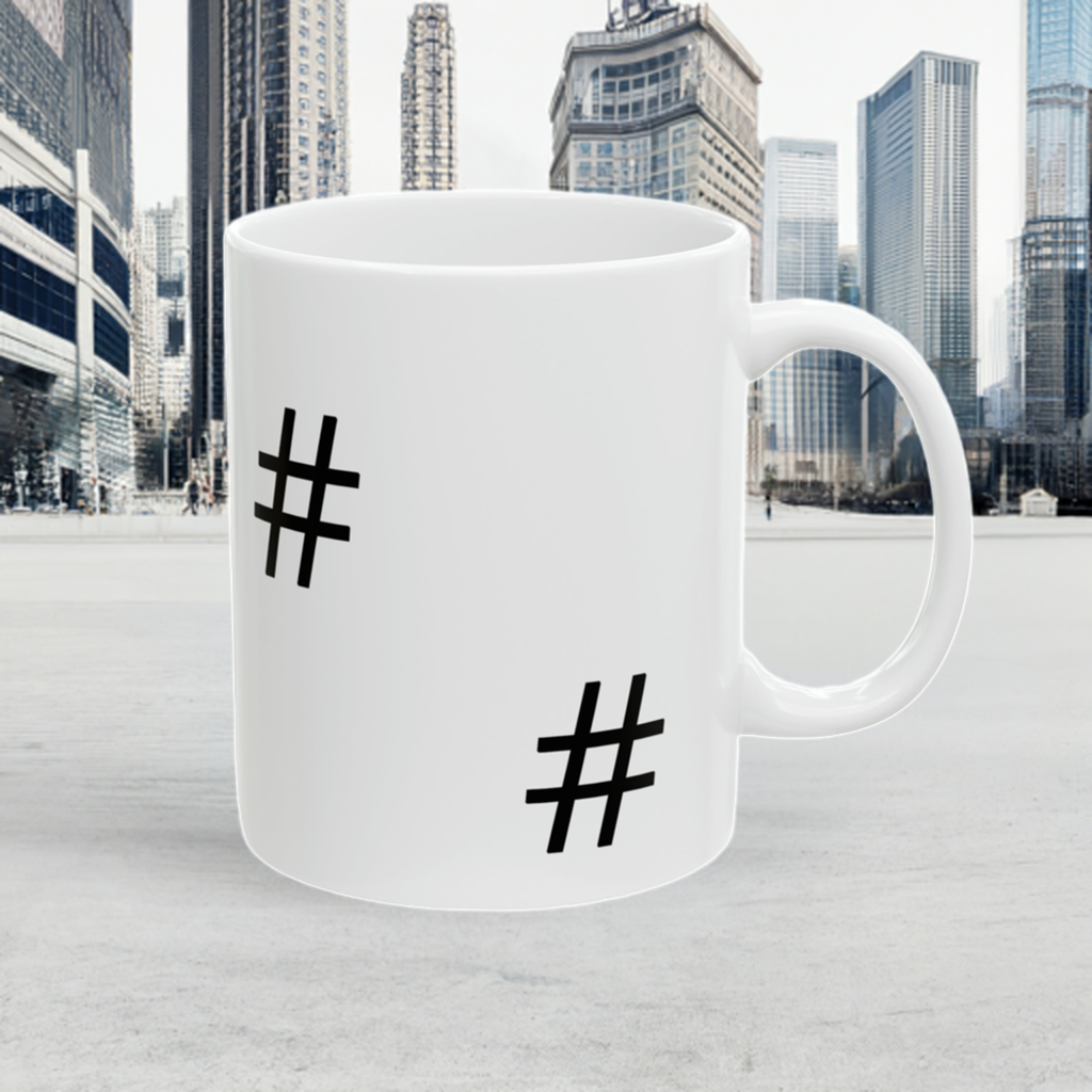 The Hashtag Ceramic Mug, 11oz