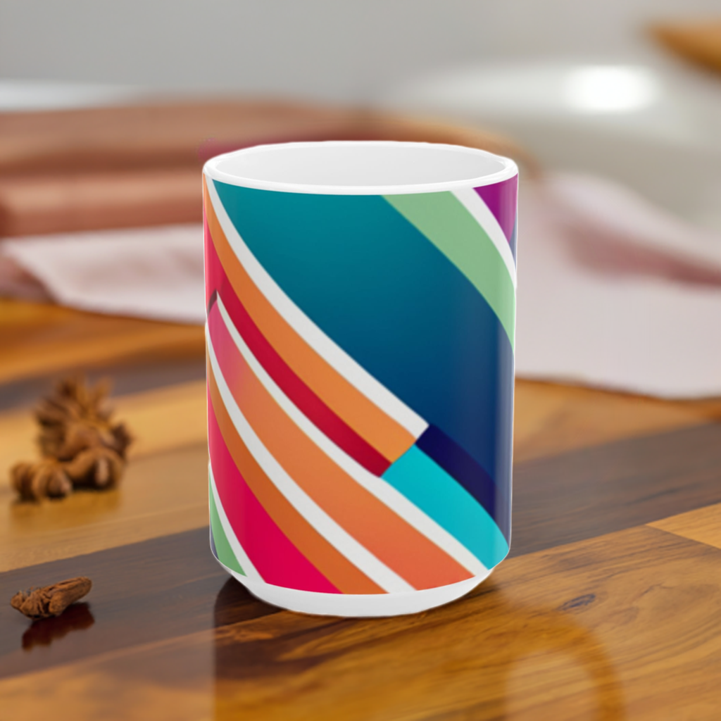 Retro Colors Ceramic Mug, (11oz, 15oz)