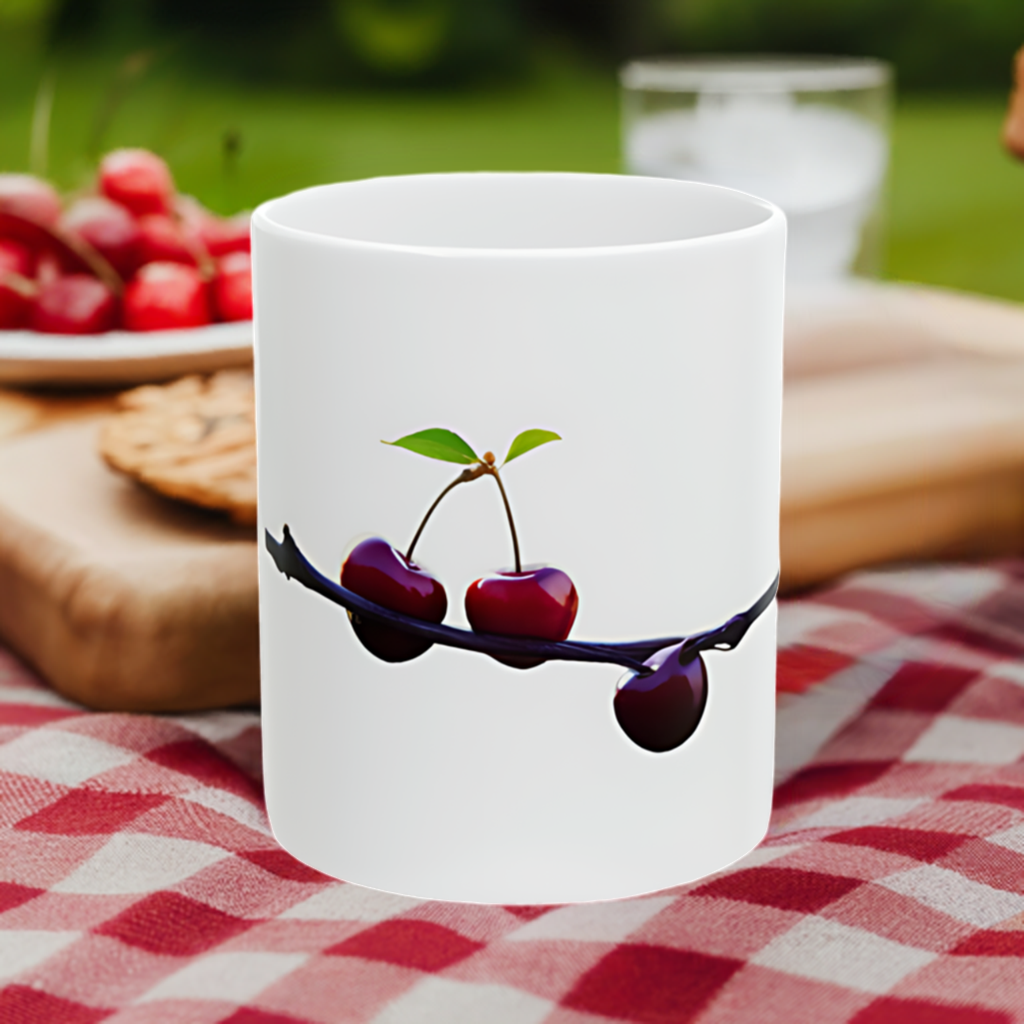 Cherry on the Vine Ceramic Mug, 11oz