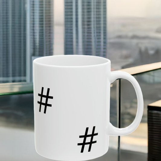 The Hashtag Ceramic Mug, 11oz