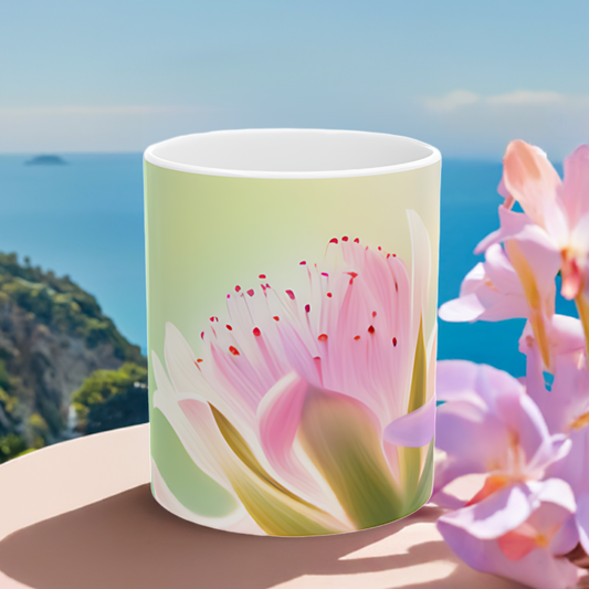 The Elegant Summer Flower Mug, (11oz, 15oz)