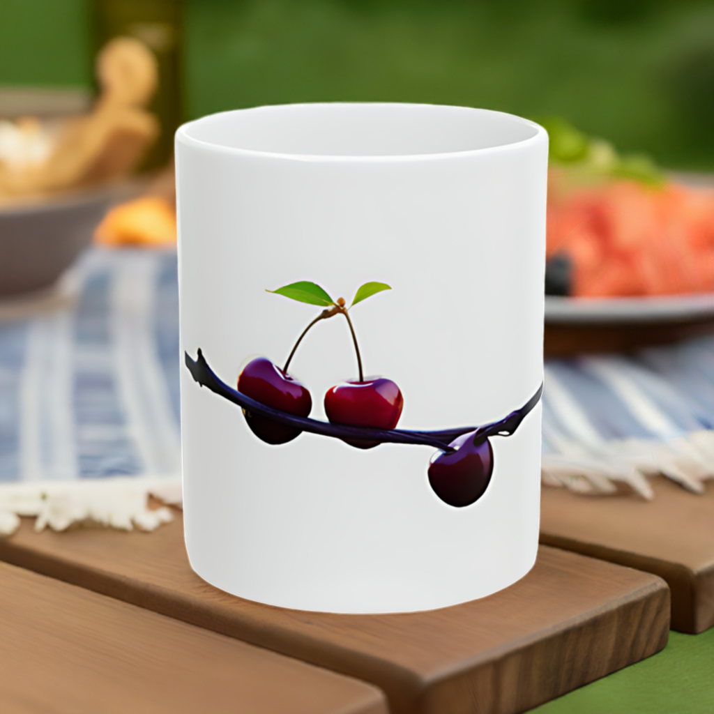 Cherry on the Vine Ceramic Mug, 11oz