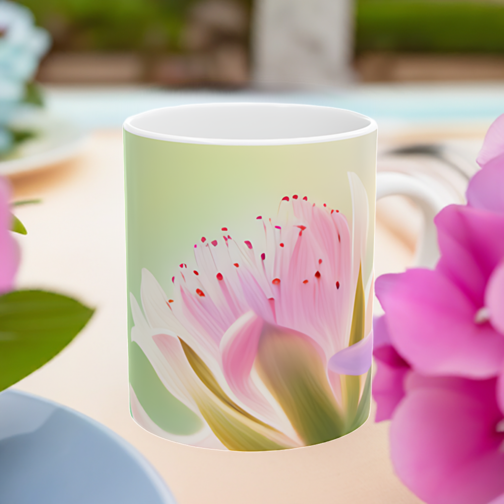 The Elegant Summer Flower Mug, (11oz, 15oz)