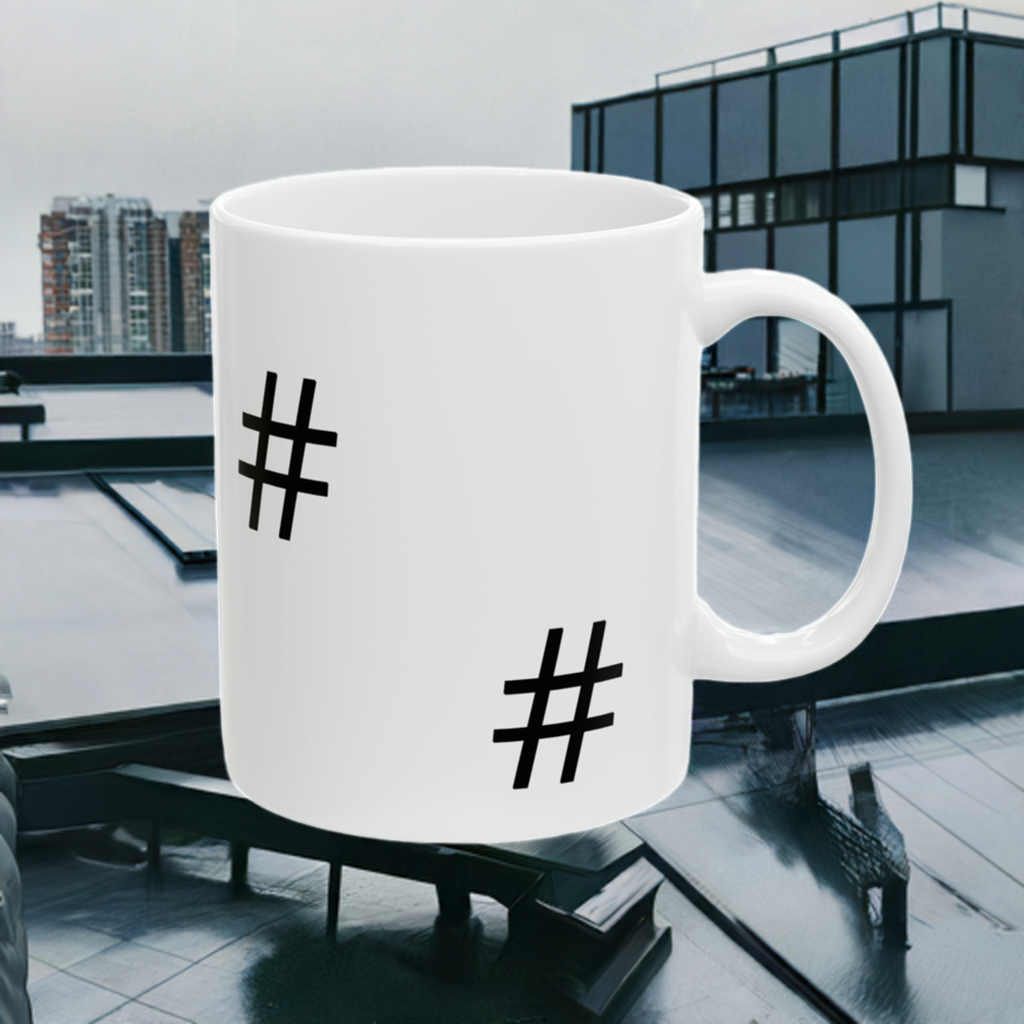 The Hashtag Ceramic Mug, 11oz